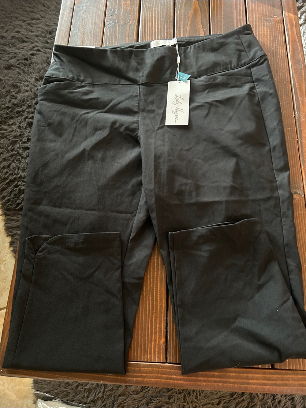 NWT Lady Hagen Black Tummy Control Pull-On Golf Pants XXL- L93